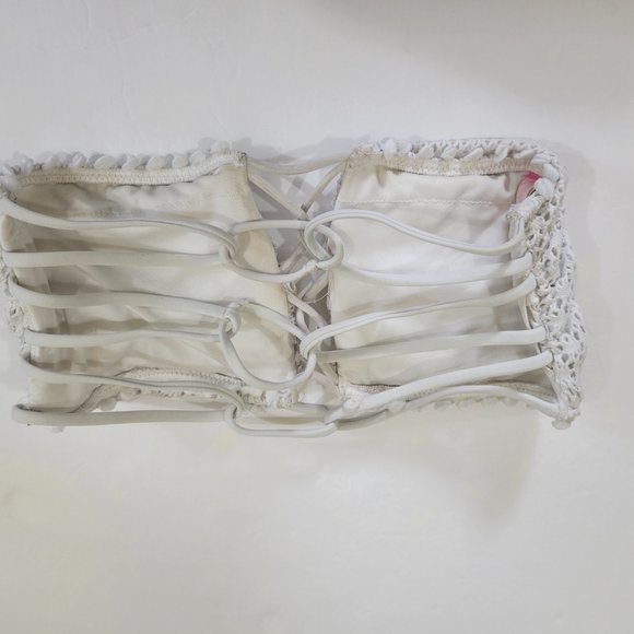 Lot Bundle of 4 Bikini Swimsuit Tops White, Black, Yellow, Unpadded - Picture 14 of 15